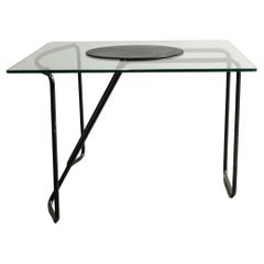 Post-Modern Metal and Glass Coffee Table, Italy, 1980s Post-Modern Metal and Glass Coffee Table, Italy, 1980s