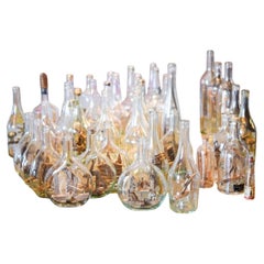 Set of 40 Bottles in Savoyard Folk Art, 1960s
