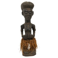 African Nigeria 20th Century Hand Crafted Yoruba Fertility Figure
