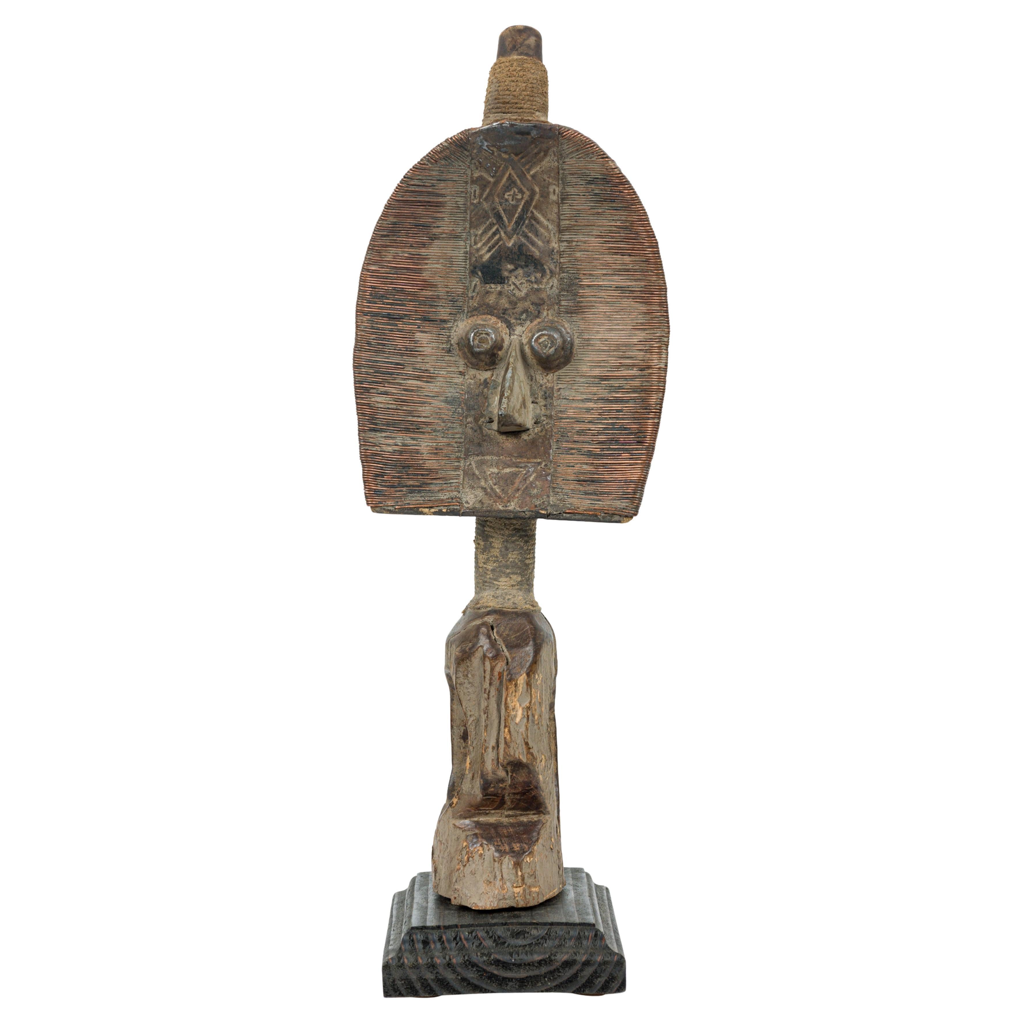 African Gabon/Congo 20th Century Kota Mahangwe Reliquary Guardian Figure