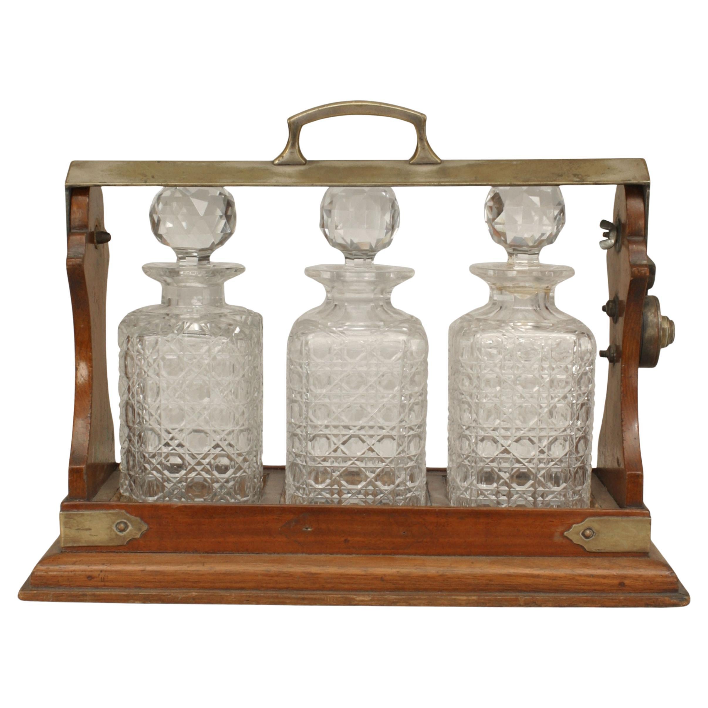 English Victorian Tantalus Set