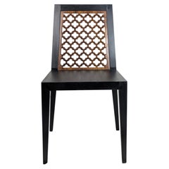 Luxury Accent Chair (Armless), Hand-Carved Jali Frame