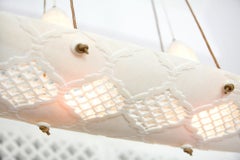Sculptural Chandelier (48"), Marble Jali Stone Fixture
