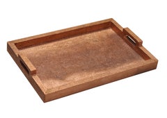 Handmade Copper Tray, Metal Clad Rectangular Form