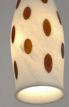 Contemporary Cloche, Agate Spot Pietra Dura Marble