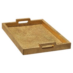 Hollywood Regency Tray, Brass Metal Clad