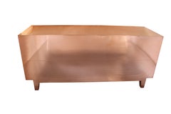 Metal Clad Credenza, Copper Twig Relief Sideboard