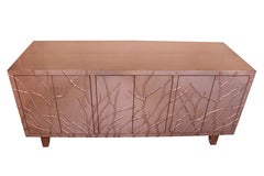 Copper Twig Credenza, Metal Clad Storage Cabinet
