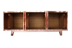 Contemporary Credenza, Copper Twig Metal Clad