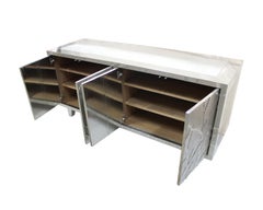 Organic Modern Credenza, White Bronze Twig Branch Metal