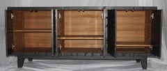 Contemporary Credenza, Antiqued White Bronze Twig Metal Clad