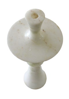 Set di candelieri in stile Art Déco, marmo bianco, quattro pezzi