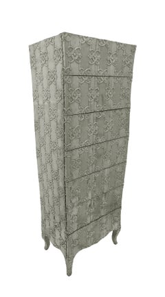Louise Semainier, White Bronze Metal Clad Seven Drawers