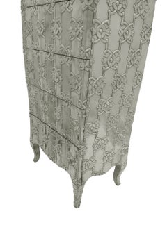 Organic Modern Semainier, White Bronze Metal Clad Chest