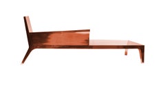 Organic Modern Chaise, Smooth Copper Lounge