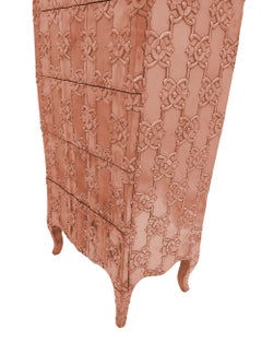Art Deco Semainier, Copper Metal Clad Tall Chest