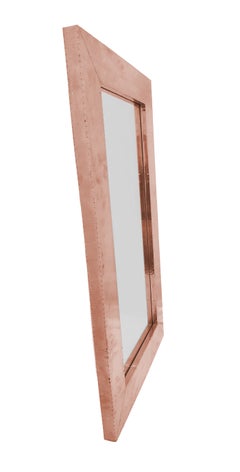 Spiegel mit Metallverkleidung (26"), dekorativer Rahmen aus Kupfer