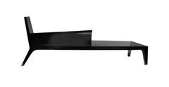 Organic Modern Chaise, Smooth Antiqued White Bronze Lounge