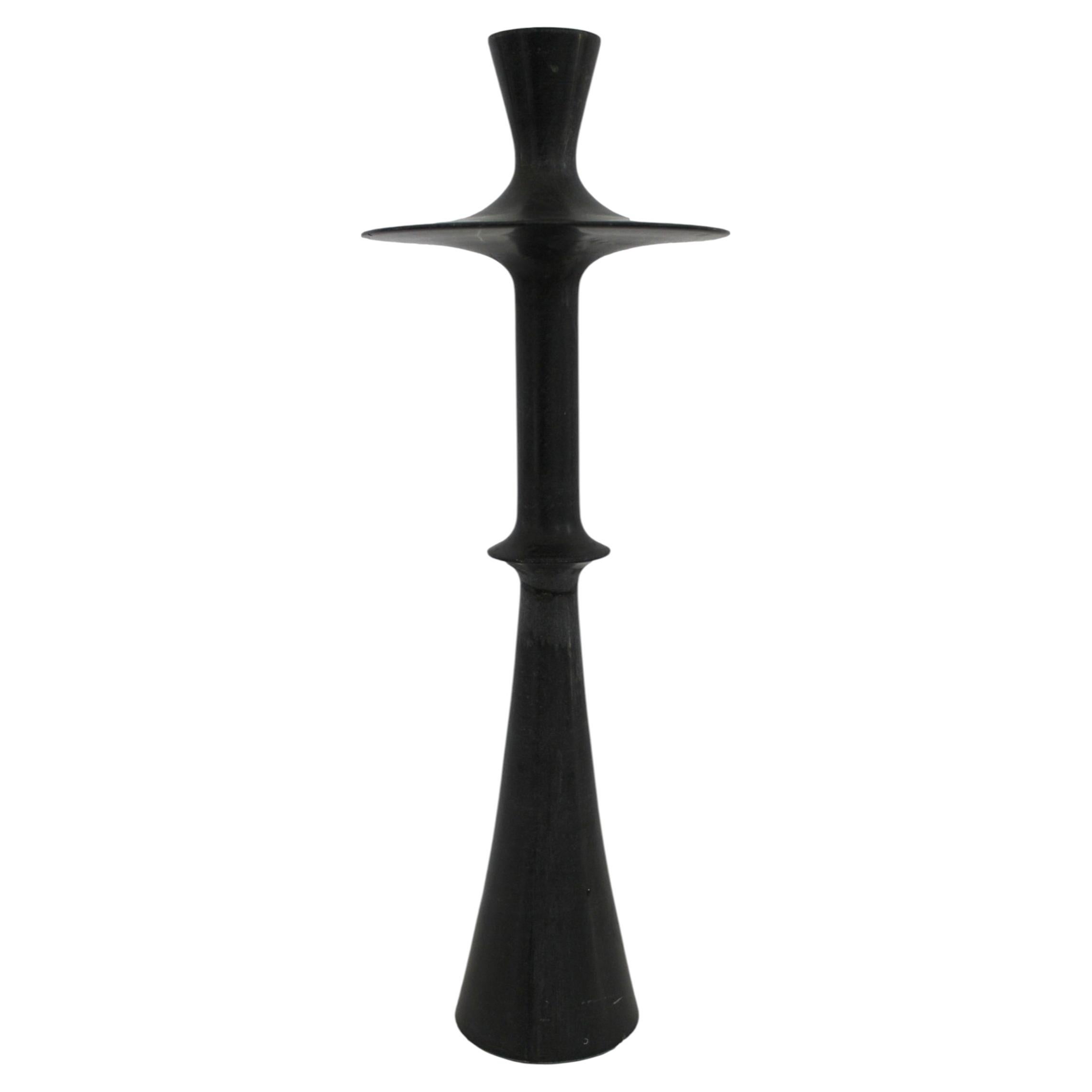 Candelabro moderno de estilo orgánico, con base de mármol negro