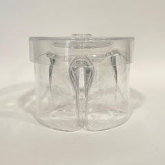 Modernist Wood-Molded Lidded Glass Container, c1950s Finland
