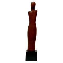 Scultura figurativa modernista in Wood di Nikita Carpenko, anni '40 ca.