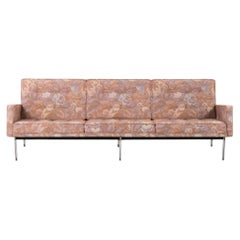 1960s Florence Knoll Parallel Bar Three Seat Sofa in Fabric
