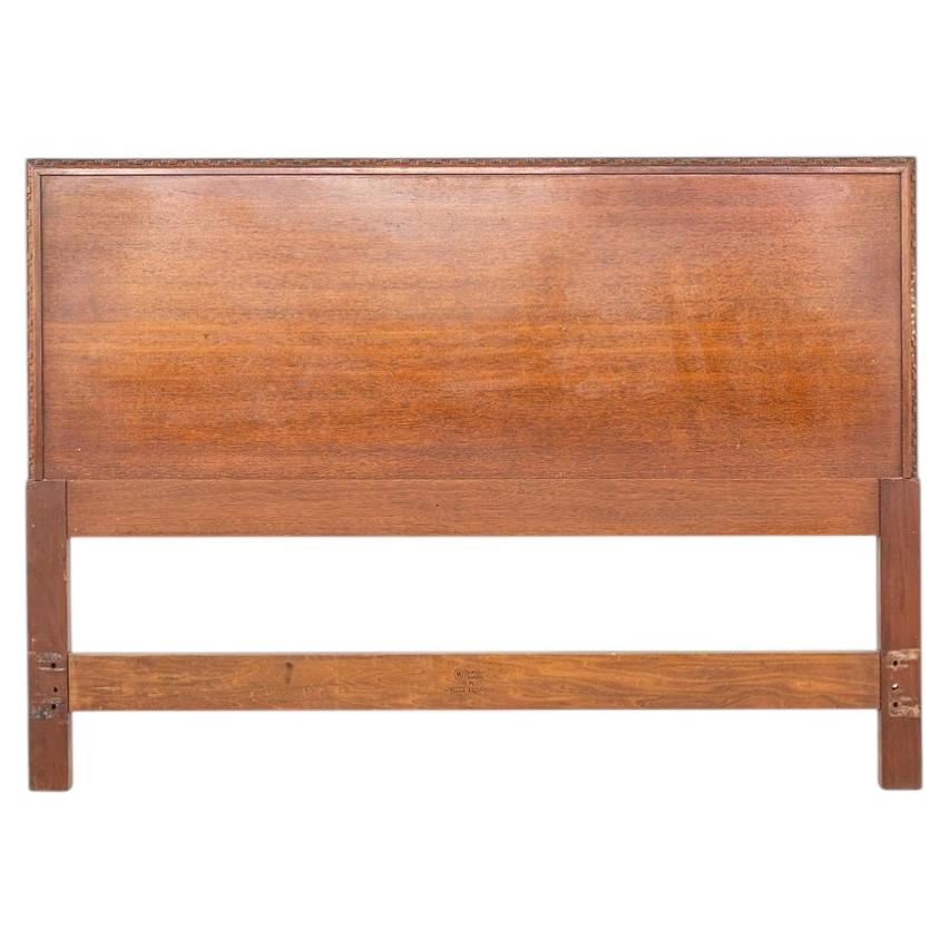 Pre-owned Frank Lloyd Wright 1960s Taliesin Ensemble Full Sized Headboard In Mahogany In Brown