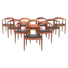 1960s Set of Ten Hans Wegner, Johannes Hansen "The Chair" Dining Chairs in Teak