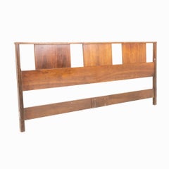 1960s Modern American Black Walnut King Headboard