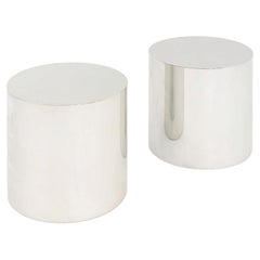 1977 Paul Mayen for Habitat Chrome Drum Side / End Table from IBM 2x Available