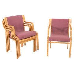 1977 Set of 4 Opalen Armchairs by Borge Lindau for Lammhults Sweden by Stendig