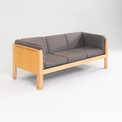 1980s Brian Kane for Metropolitan Three Seat Sofa in Maple with Grey Upholstery