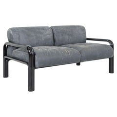 Divano a due posti "Orsay" di Gae Aulenti per Knoll, anni '80, colore nero