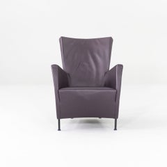 Años 2010: Sillón y otomana «Windy» de Gijs Papavoine para Montis, en piel morada