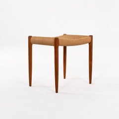 Anni 2010 – Sgabello in teak “Model 80A” di Niels Otto Moller per JL Moller con seduta in corda intrecciata