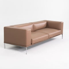2020er Jahre: Piero Lissoni für Cassina – Moov-Dreisitzer-Sofa aus hellbraunem Leder