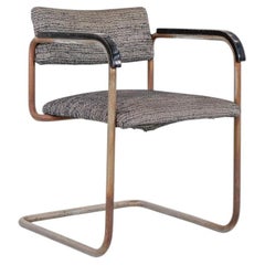 C. 1931 Erich Mendelsohn for Desta Stahlmobel SS 34 Dining Arm Chair