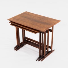 1960s Set of Three Rosewood Nesting Tables from Denmark