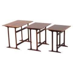 1960s Set of Three Rosewood Nesting Tables from Denmark
