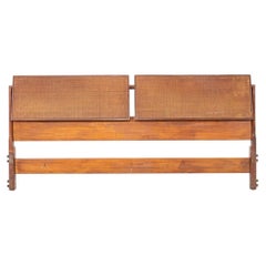 1950s John Widdicomb Caned King Headboard in Walnut Model 544