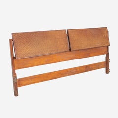 1950s John Widdicomb Caned King Headboard in Walnut Model 544