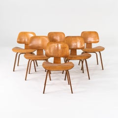 1951 Set of Six Evans Herman Miller Eames DCW Dining Chairs in Birch