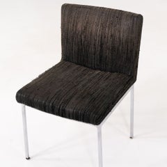 1960 Set di 8 sedie da pranzo di Gordon Bunshaft e Davis Allen con gambe in acciaio inossidabile