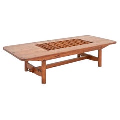 1970s French Pine Coffee Table Influenced by Pierre Chapo
