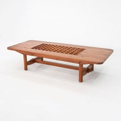 1970s French Pine Coffee Table Influenced by Pierre Chapo