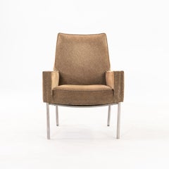 1960s Attributed to Stow Davis Pair of Lounge Chairs with Arms in Beige Fabric