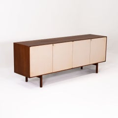 1960s Florence Knoll Credenza in Walnut with White Doors