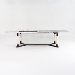 2016 David Kleinberg Custom Mahogany Bronze and Parchment Extension Dining Table