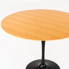2019 Eero Saarinen for Knoll Tulip 42" Dining Table in Black with Oak Top