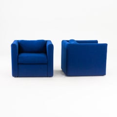 2019 Pair of Sebastian Wrong for HAY Hackney Lounge Chairs in Blue Fabric